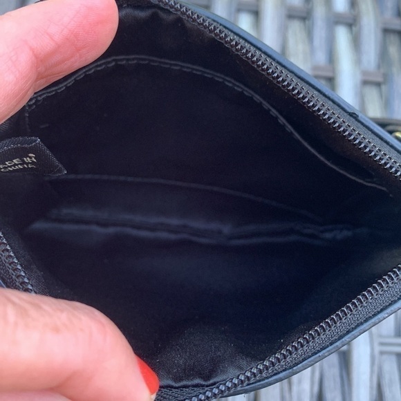 coach Black Leather Perforated Signature Wristlet - Picture 9 of 11